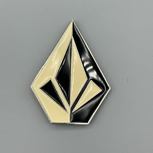 Volcom Logo Cut Out Black & White Belt Buckle Vintage Logo Skateboard Skater Y2K